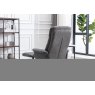 Finchdean swivekl recliner & stool - grey 3