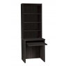 Small Desk With Slide-Out Keyboard Shelf And Hutch Black Havana 1