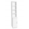 Desk Height Cupboard 300mm Wide With Hutch White 1