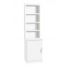 Desk Height Cupboard 480mm Wide With Hutch White 1