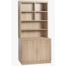 Desk Height Cupboard 850mm With Hutch Sandstone 1