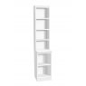 Desk Height Storage Unit 300mm Wide With Hutch White 1