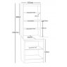 Desk Height Storage Unit 600mm Wide With Hutch White 3