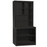 Desk Height Storage Unit 850mm Wide With Hutch Black Havana 1