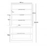 Desk Height Storage Unit 850mm Wide With Hutch White 3