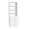 4 Drawer Chest With Hutch White 1