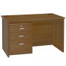Freestanding Home Office Desk With Drawers/Filing Cabinet English Oak 1