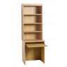 Small Desk With Slide-Out Keyboard Shelf And Hutch Classic oak 1