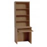 Small Desk With Slide-Out Keyboard Shelf And Hutch English Oak 1