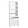 Small Desk With Slide-Out Keyboard Shelf And Hutch White 1