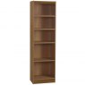 Tall Bookcase 480mm Wide English Oak 1