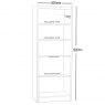 Tall Bookcase 600mm Wide Sandstone 3