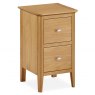 OWER NARROW TWO DRAWER BEDSIDE