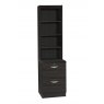 R.WHITES TWO DRAWER FILING CABINET WITH OSC HUTCH BLACK HAVANA (BH)