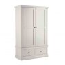 ANNECY COTTON PAINTED TOP DOUBLE WARDROBE WITH DRAWERS KD