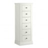ANNECY WHITE PAINTED TOP 6 DRAWER TALLBOY