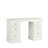 ANNECY WHITE PAINTED TOP DOUBLE PEDESTAL DRESSING TABLE