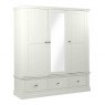 ANNECY WHITE PAINTED TOP TRIPLE WARDROBE