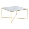 Admire Coffee table square white marble golden chrome 1