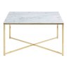 Admire Coffee table square white marble golden chrome 2