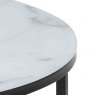Admire Coffee table with shelf white marble and Black base 4