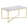 Admire Coffee rectangular table white marble golden chrome 1