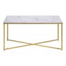 Admire Coffee rectangular table white marble golden chrome 2