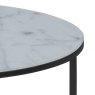 Admire Coffee table round  white marble black base 2