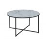 Admire Coffee table round  white marble black base 3