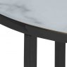 Admire Coffee table round  white marble black base 4