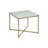 ADMIRE SQUARE LAMP TABLE WHITE MARBLE PRINT