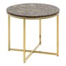 Admire round lamp table brown marble 1