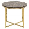 Admire round lamp table brown marble 2