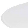 CASIA COFFEE TABLE- WHITE GLASS BLACK PAINTED BASE